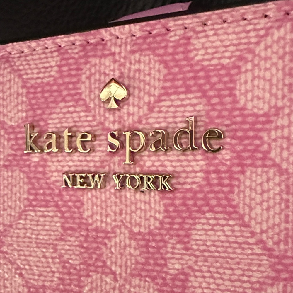 Kate Spade Pink Floral Pattern Spade Wallet - Picture 14 of 15